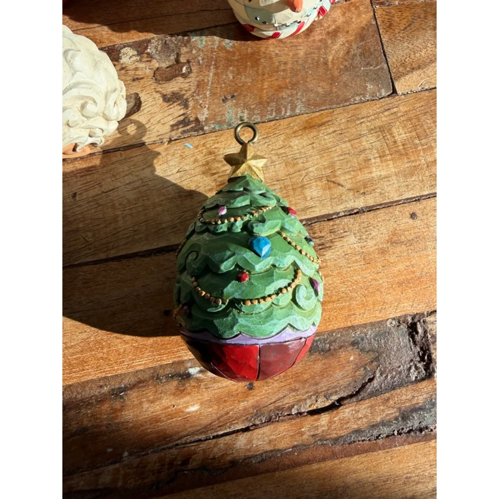 Jim Shore Christmas Ornaments Set/5 Winter Sleigh w/Hanging Ornaments